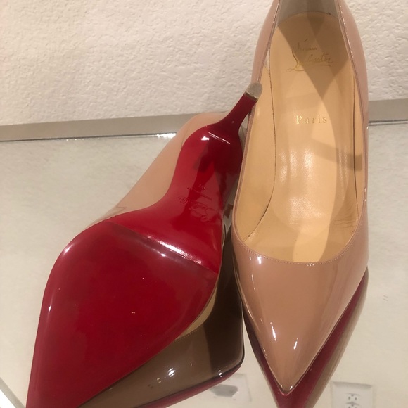 Nude Christian Louboutin 100 mm heels - Picture 3 of 4